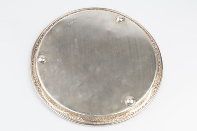 Lot 659 - A late Victorian silver circular tray, the...