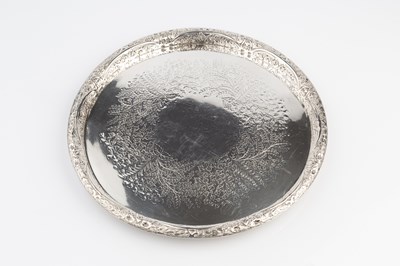 Lot 659 - A late Victorian silver circular tray, the...