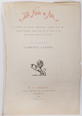 Lot 423 - Lansing (Clarence) intro. 'The Nude in Art'....