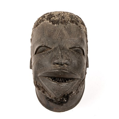 Lot 346 - A Makonde Tanzania helmet mask 18.5cm wide...