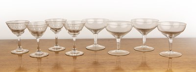 Lot 450 - Collection of vintage glassware consisting of...