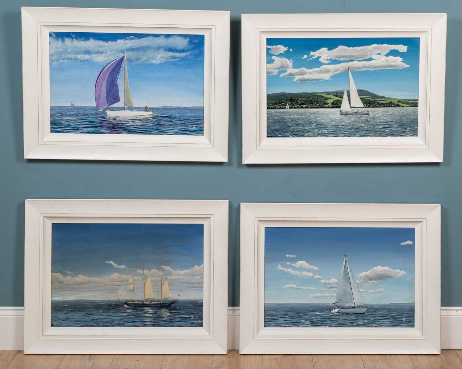 Lot 628 - Mark Cotterell (Contemporary), four paintings of sailing boats