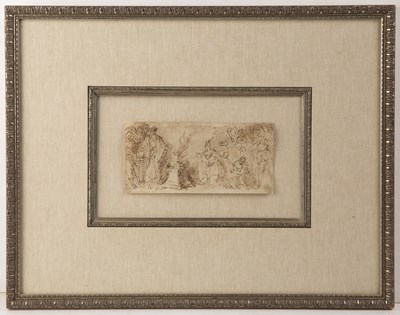 Lot 256 - A 16th/17th century sacrificial scene sepia...