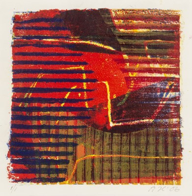 Lot 170 - Annette H**** (Contemporary) 'Blue lines',...