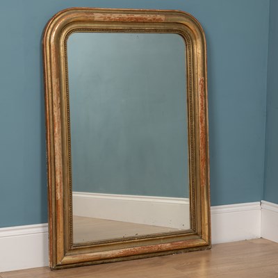 Lot 645 - A Victorian gilt framed wall mirror