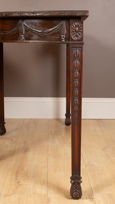 Lot 38 - A pair of mahogany Georgian style console tables