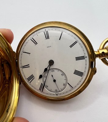 Lot 228 - A late Victorian 18ct gold half hunter pocket...