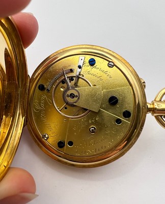 Lot 228 - A late Victorian 18ct gold half hunter pocket...