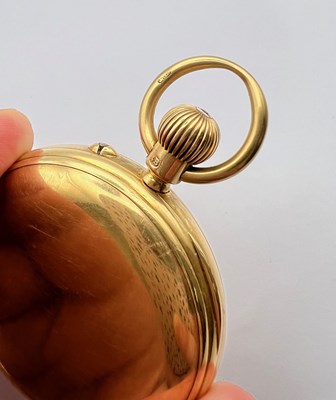 Lot 228 - A late Victorian 18ct gold half hunter pocket...
