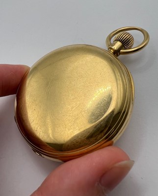 Lot 228 - A late Victorian 18ct gold half hunter pocket...