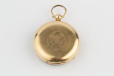 Lot 242 - A Victorian 18ct gold open face pocket watch,...