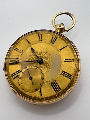 Lot 242 - A Victorian 18ct gold open face pocket watch,...