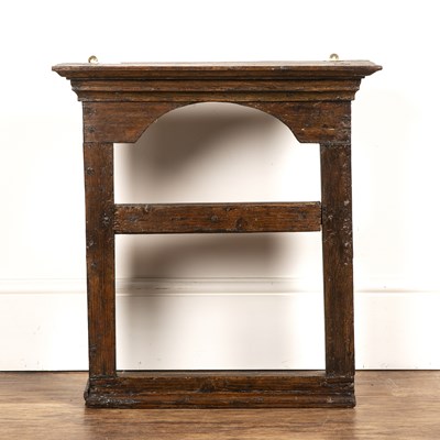 Lot 61 - Oak open shelves 18th Century, converted from...