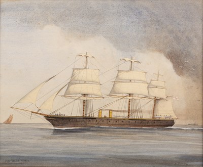 Lot 134 - William Davison (1808-1870) 'HMS Black Prince',...