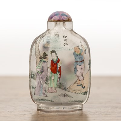 Lot 276 - Glass interior painted snuff bottle Chinese,...