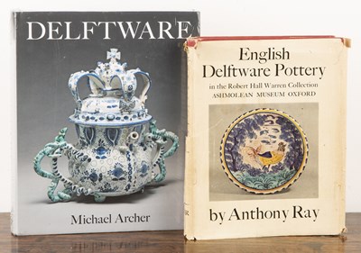 Lot 387 - Delftware reference books to include Anthony...