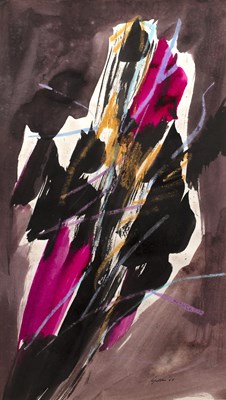 Lot 229 - William Gear (1955-1997) Pink Flash, 1966 oil...