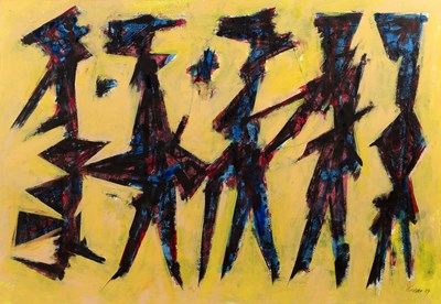 Lot 118 - William Gear (1955-1997) 'The Parade', mixed...