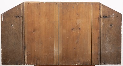 Lot 35 - Arts and Crafts Oak cupboard, with carved...