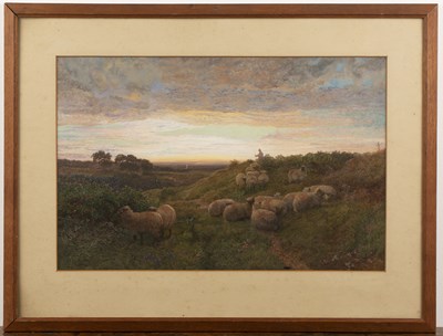 Lot 131 - George Shalders (1825-1873) 'Herd of sheep in...