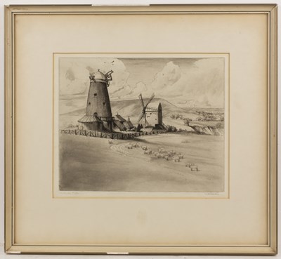 Lot 15 - D B Martin The Clayton Mills, etching, pencil...