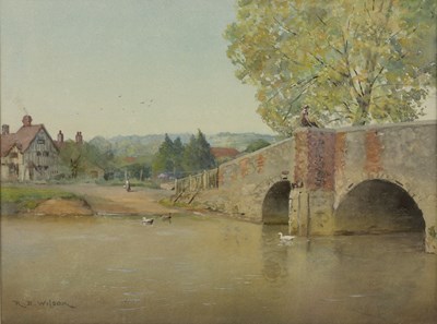 Lot 255 - Robert B. Wilson 'Eynsford, Kent', signed,...