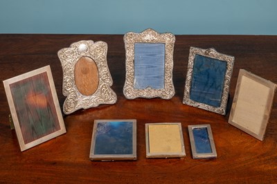 Lot 37 - Seven silver-mounted picture frames