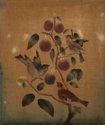 Lot 262 - 19th century Chinese school Songbirds perched...