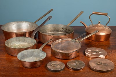 Lot 234 - Five copper pans