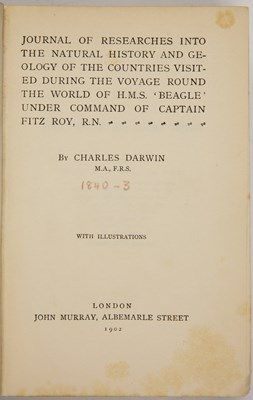 Lot 433 - Darwin (Charles). ‘Journal of Researches into...