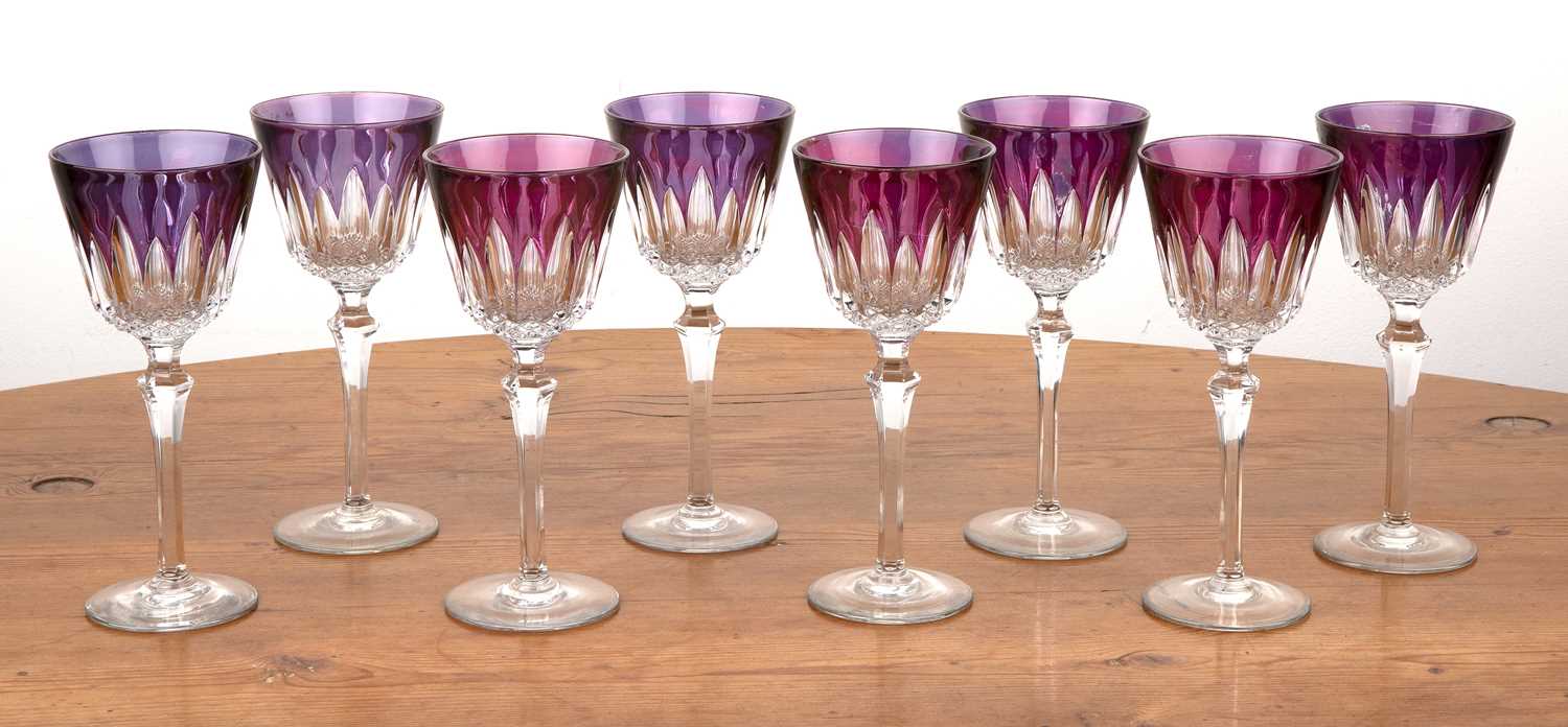 Sold at Auction: Set 8 Faceted BACCARAT Crystal Drink Glasses