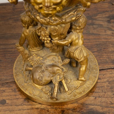 Lot 390 - Pair of French classical gilt bronze wine...