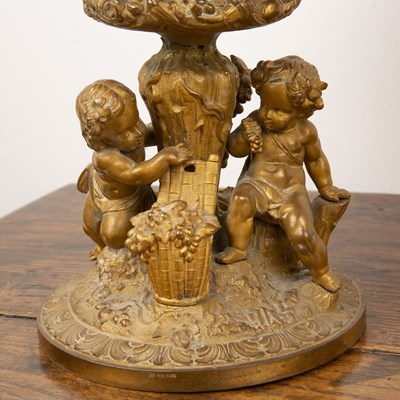 Lot 390 - Pair of French classical gilt bronze wine...