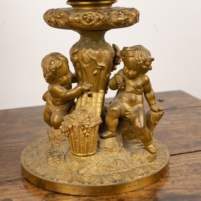 Lot 390 - Pair of French classical gilt bronze wine...