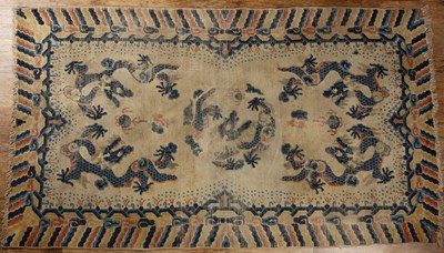 Lot 359 - Ivory ground rug Chinese, 19th/early 20th...