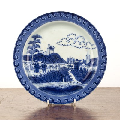 Lot 38 - Arita blue and white dish with Dutch...