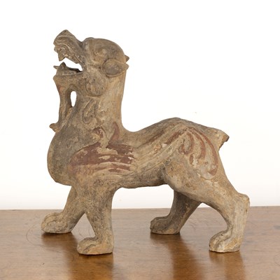 Lot 80 - Mythical model pottery dog Chinese, probably...