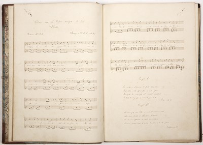 Lot 443 - A 19th century manuscript song book with...