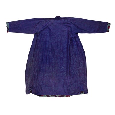 Lot 380 - Silk blue/purple coat Chinese, with icat...