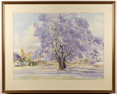 Lot 162 - Patricia Prentice (1923-2006) 'Jacarandas at...