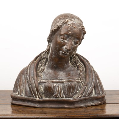 Lot 369 - Florentine-style bust of a girl in the...