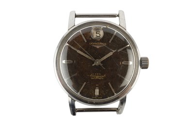 Lot 254 - A 'Conquest' automatic watch head by Longines,...