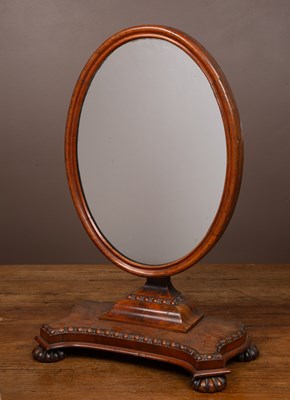 Lot 245 - A 19th century mahogany dressing table mirror