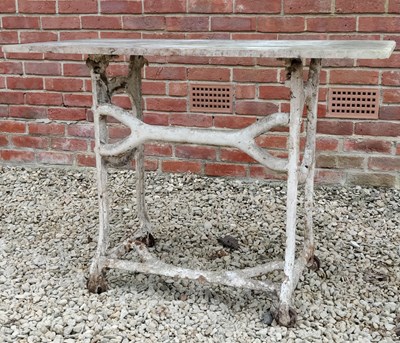 Lot 508 - A marble-topped garden table