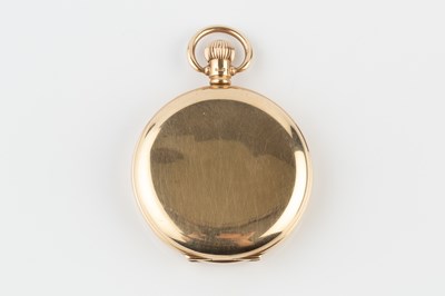 Lot 229 - A 9ct gold hunter pocket watch, the white...