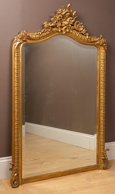 Lot 332 - A Victorian gilt framed wall mirror