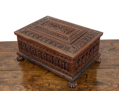 Lot 75 - Sandalwood jewel box Indian, late 19th/20th...