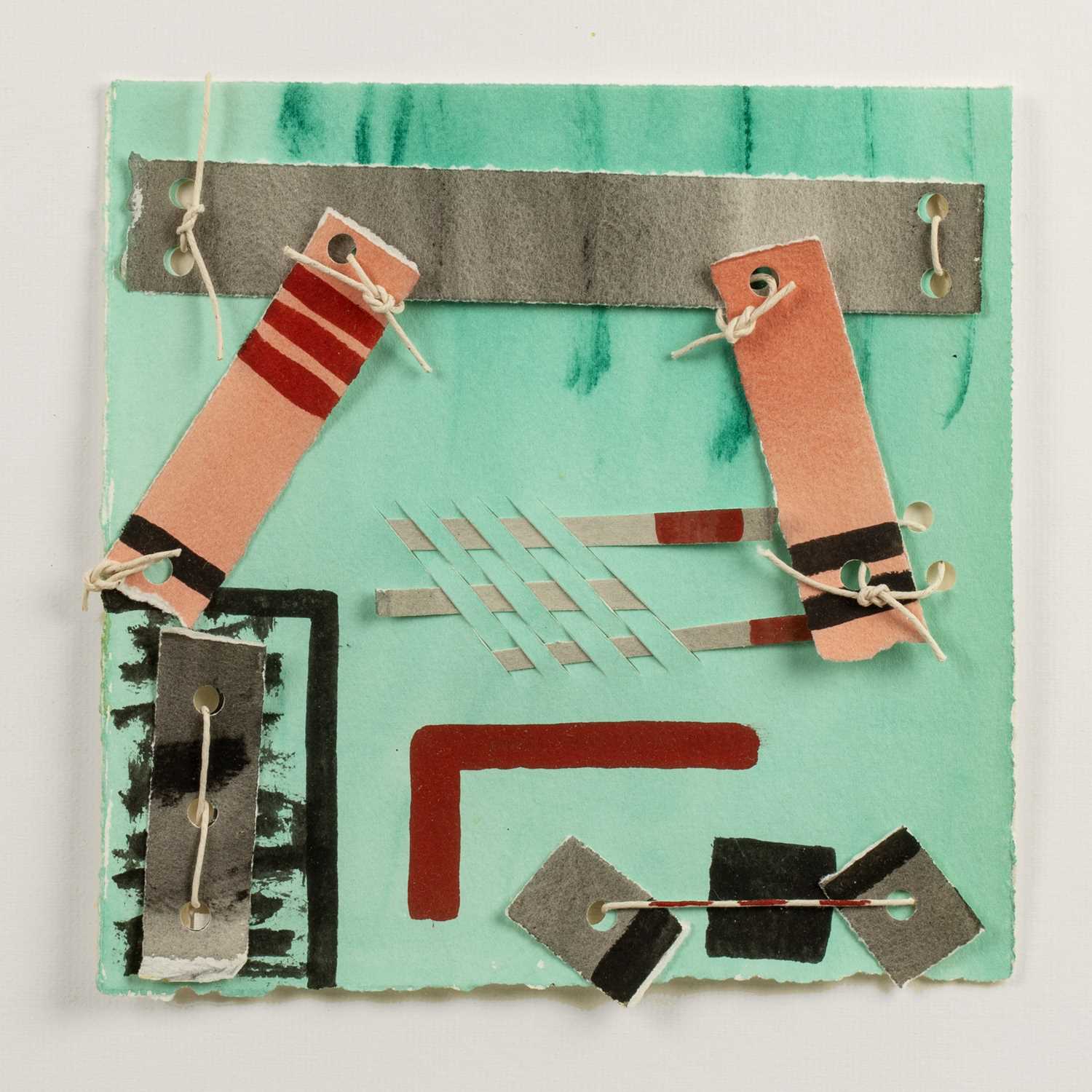 Lot 91 - Chloe Freemantle (b.1950) Green Collage; and...