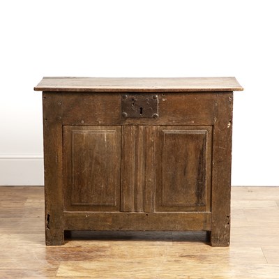 Lot 109 - Oak coffer of small proportions 18th Century,...