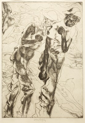 Lot 328 - John Copley (1875-1950) Two Figures signed in...